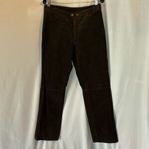 Vintage In Flight Par Pablo Womens Suede Leather Brown Pants Size 11/12 Western